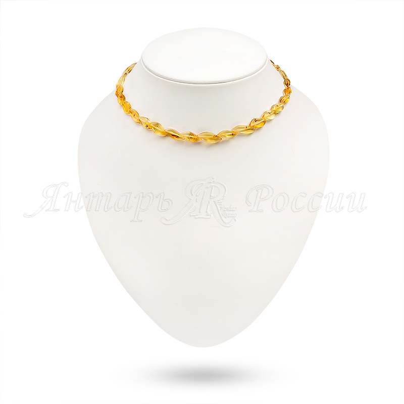 Бусы, янтарь